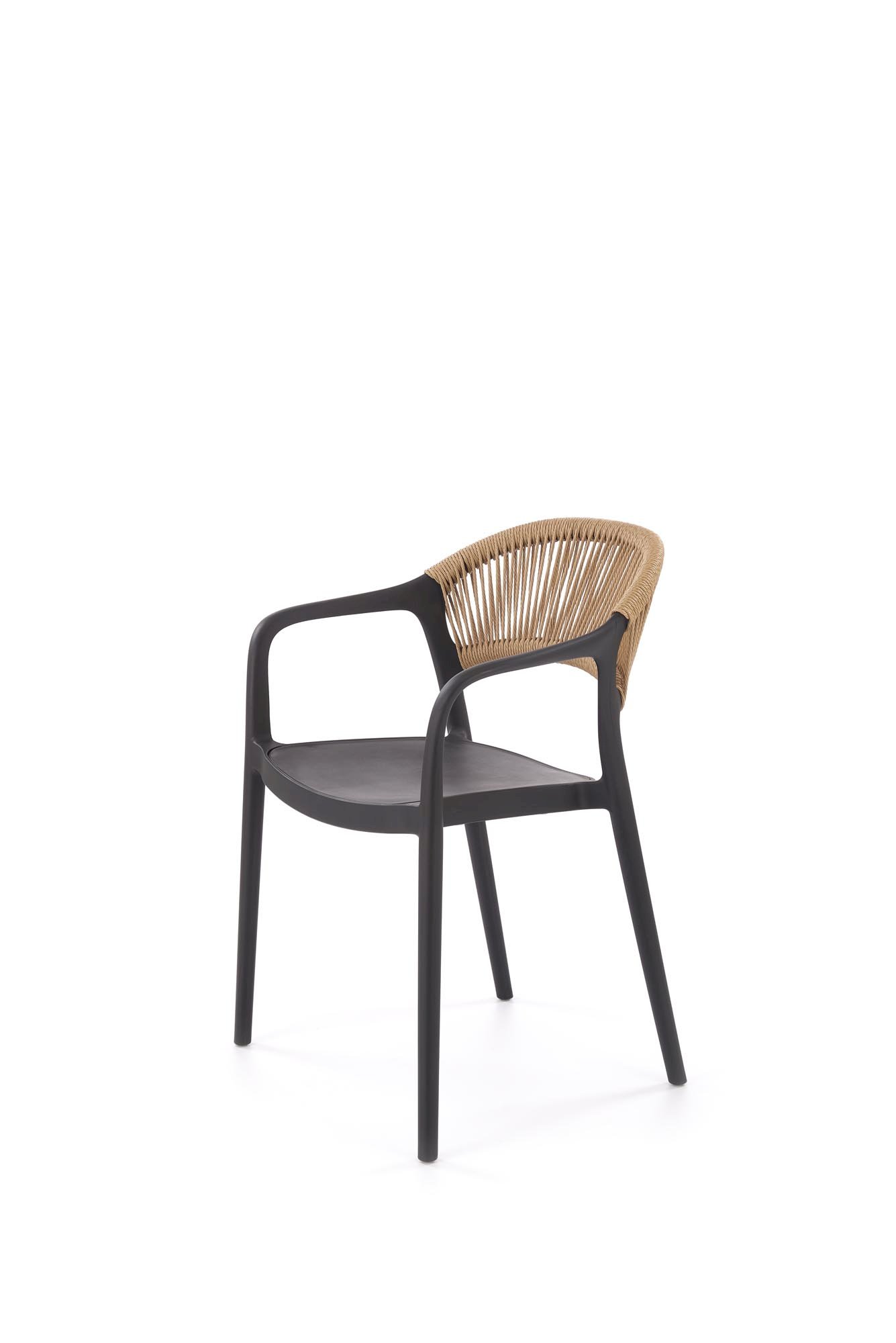 K582 krzesło czarny / naturalny