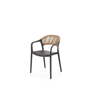 K582 krzesło czarny / naturalny