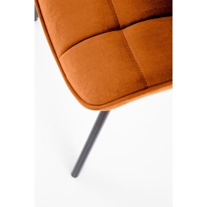 K332 krzesło nogi - czarne, siedzisko - cynamonowy