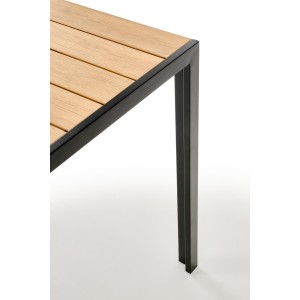 FIERRO  stół kwadratowy, brązowy / czarny