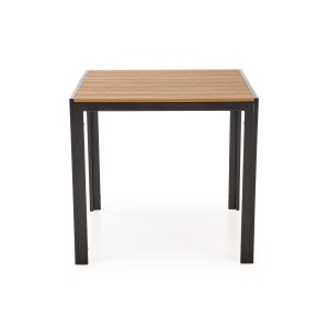 FIERRO  stół kwadratowy, brązowy / czarny