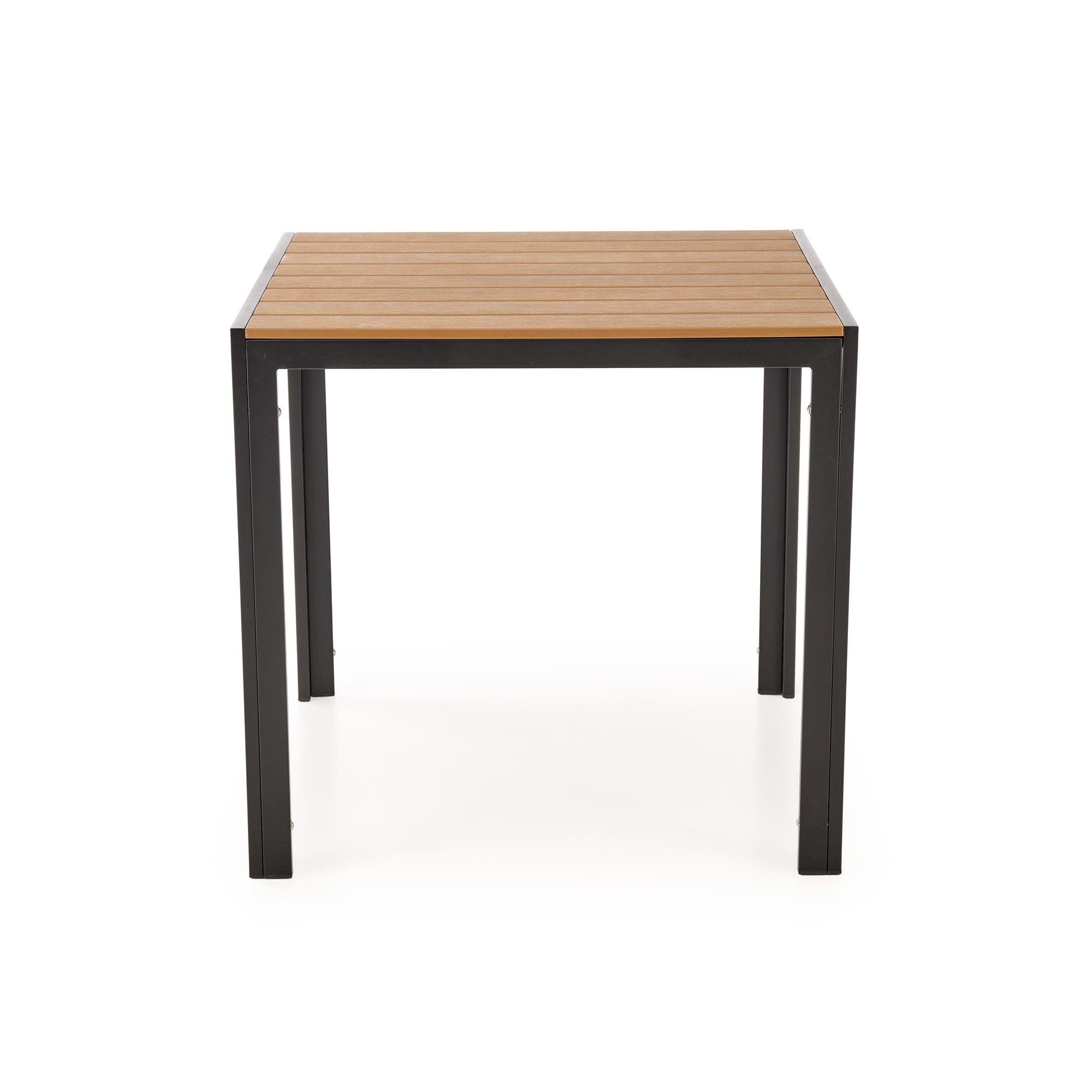 FIERRO  stół kwadratowy, brązowy / czarny