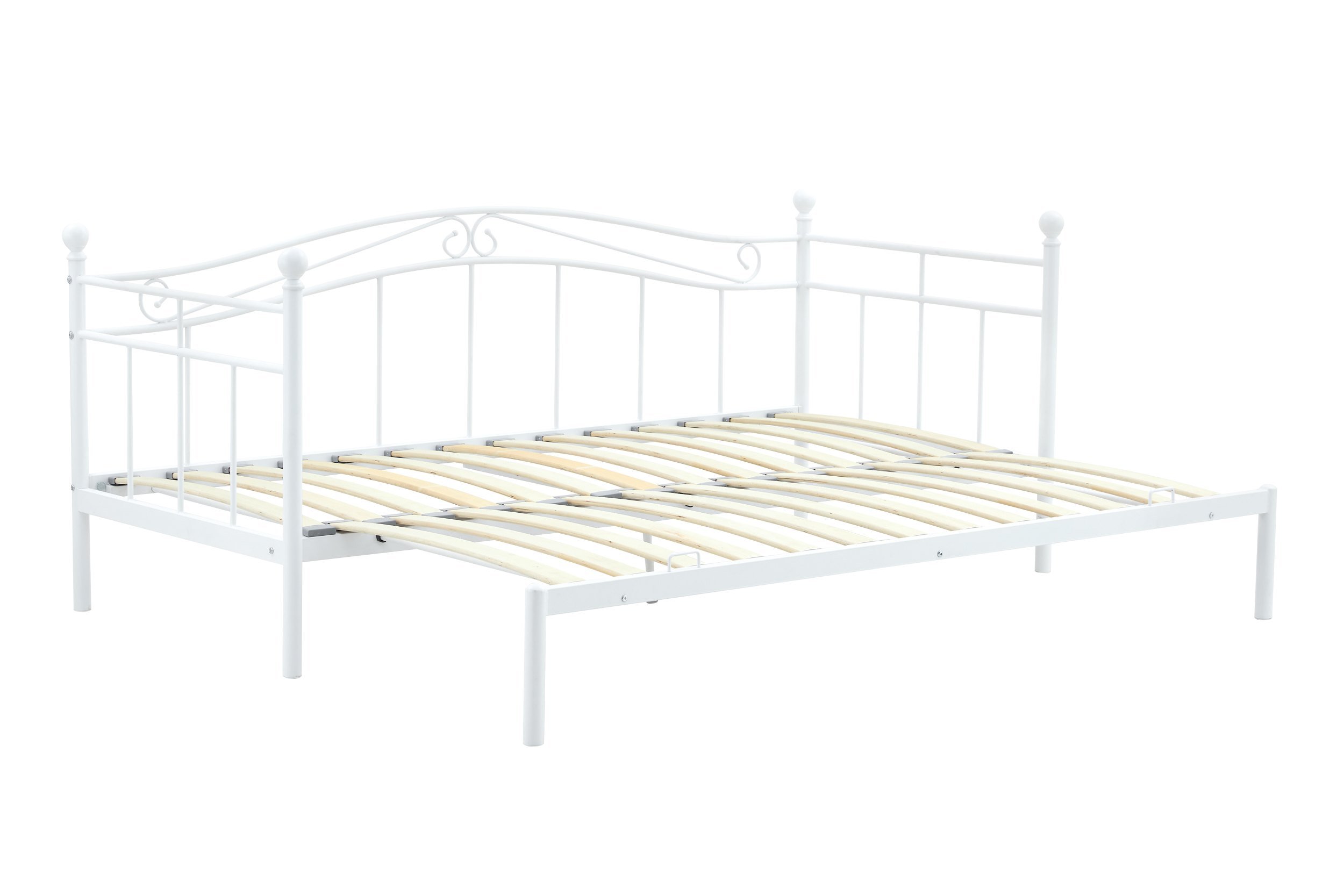 ARIZA łóżko z wysuwanym dodatkowym materacem, biały