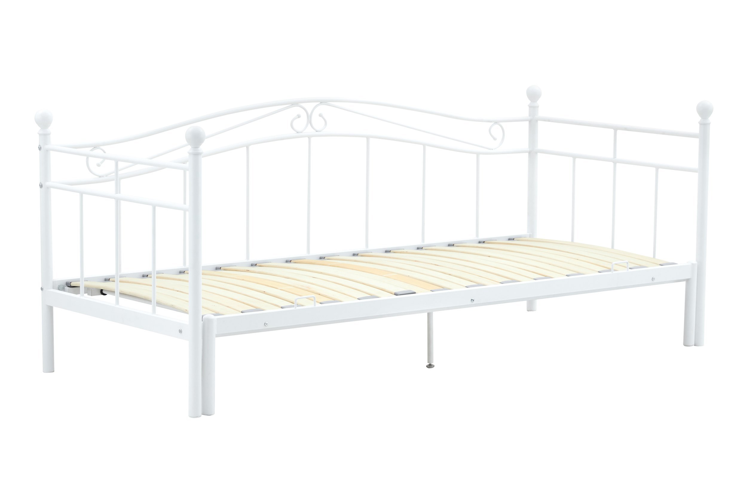 ARIZA łóżko z wysuwanym dodatkowym materacem, biały