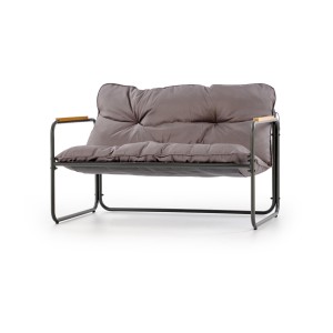 HUDSON, zestaw ogrodowy ( sofa, fotel 2x, ława ), popielaty / brązowy (1p=1zestaw)