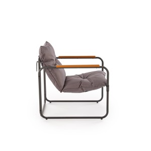 HUDSON, zestaw ogrodowy ( sofa, fotel 2x, ława ), popielaty / brązowy (1p=1zestaw)