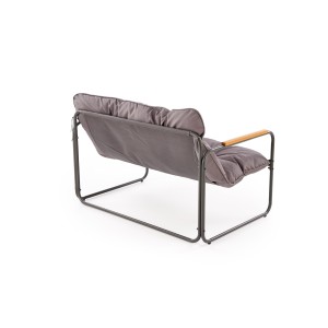 HUDSON, zestaw ogrodowy ( sofa, fotel 2x, ława ), popielaty / brązowy (1p=1zestaw)