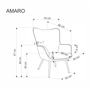 AMARO fotel wypoczynkowy, oliwkowy