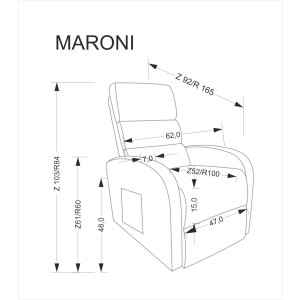 MARONI fotel wypoczynkowy beżowy