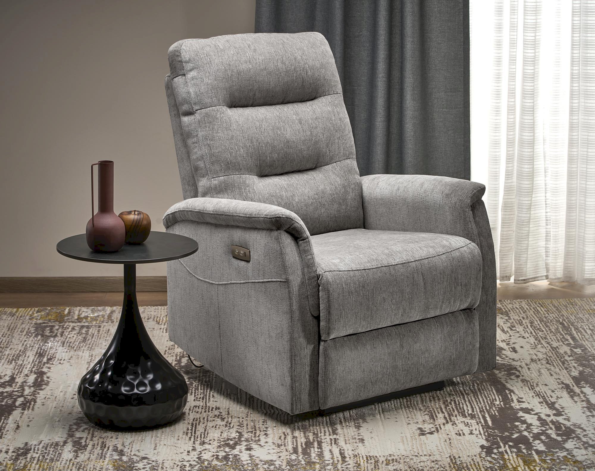 JAMAL fotel wypoczynkowy popielaty