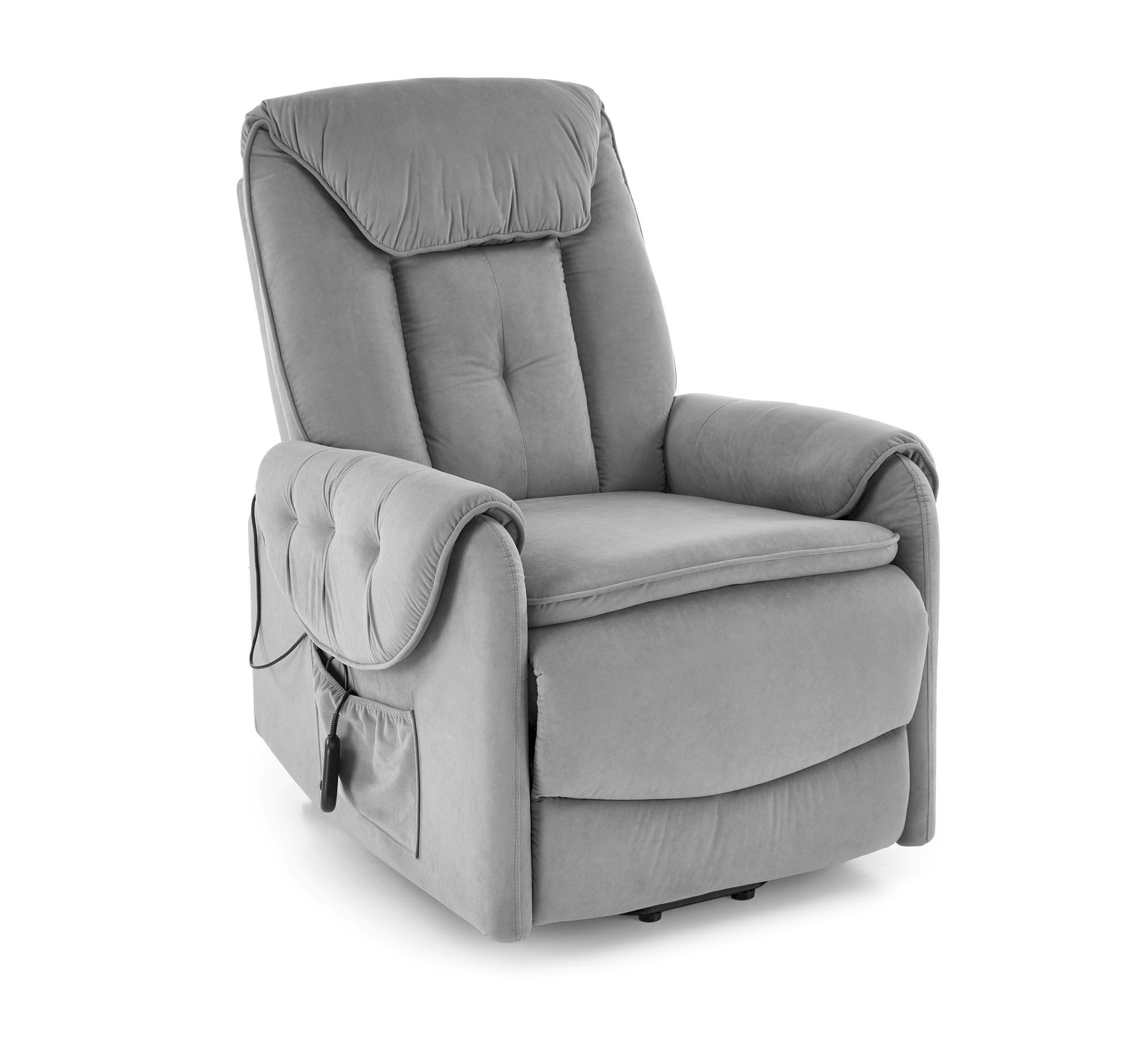 HORTON fotel wypoczynkowy popielaty