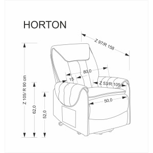 HORTON fotel wypoczynkowy popielaty