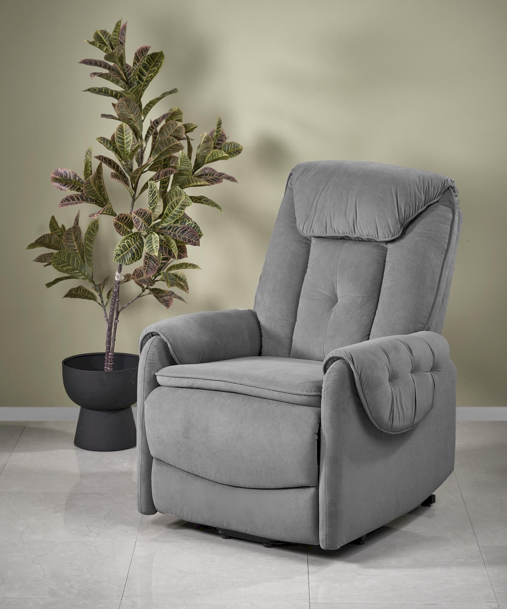 HORTON fotel wypoczynkowy popielaty