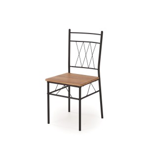 FAUST 3 zestaw stół + 4 krzesła dąb naturalny / czarny (1p=1kpl)