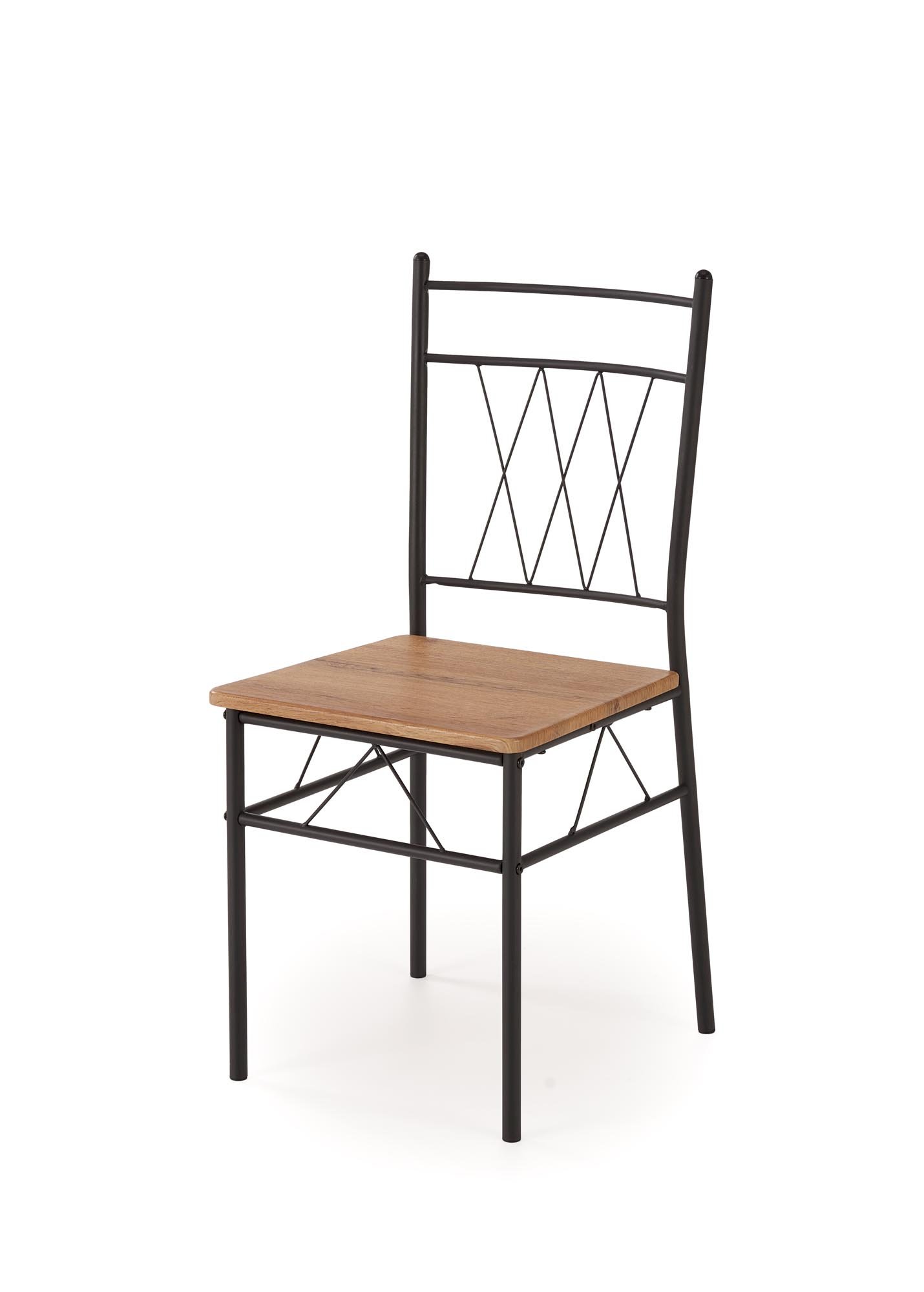 FAUST 3 zestaw stół + 4 krzesła dąb naturalny / czarny (1p=1kpl)