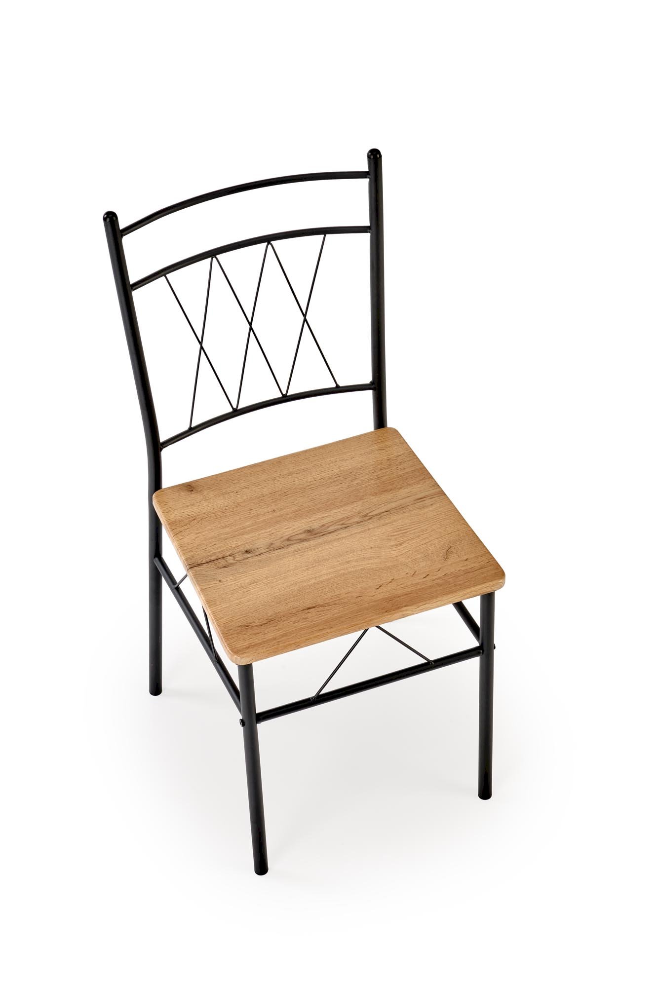 FAUST 3 zestaw stół + 4 krzesła dąb naturalny / czarny (1p=1kpl)