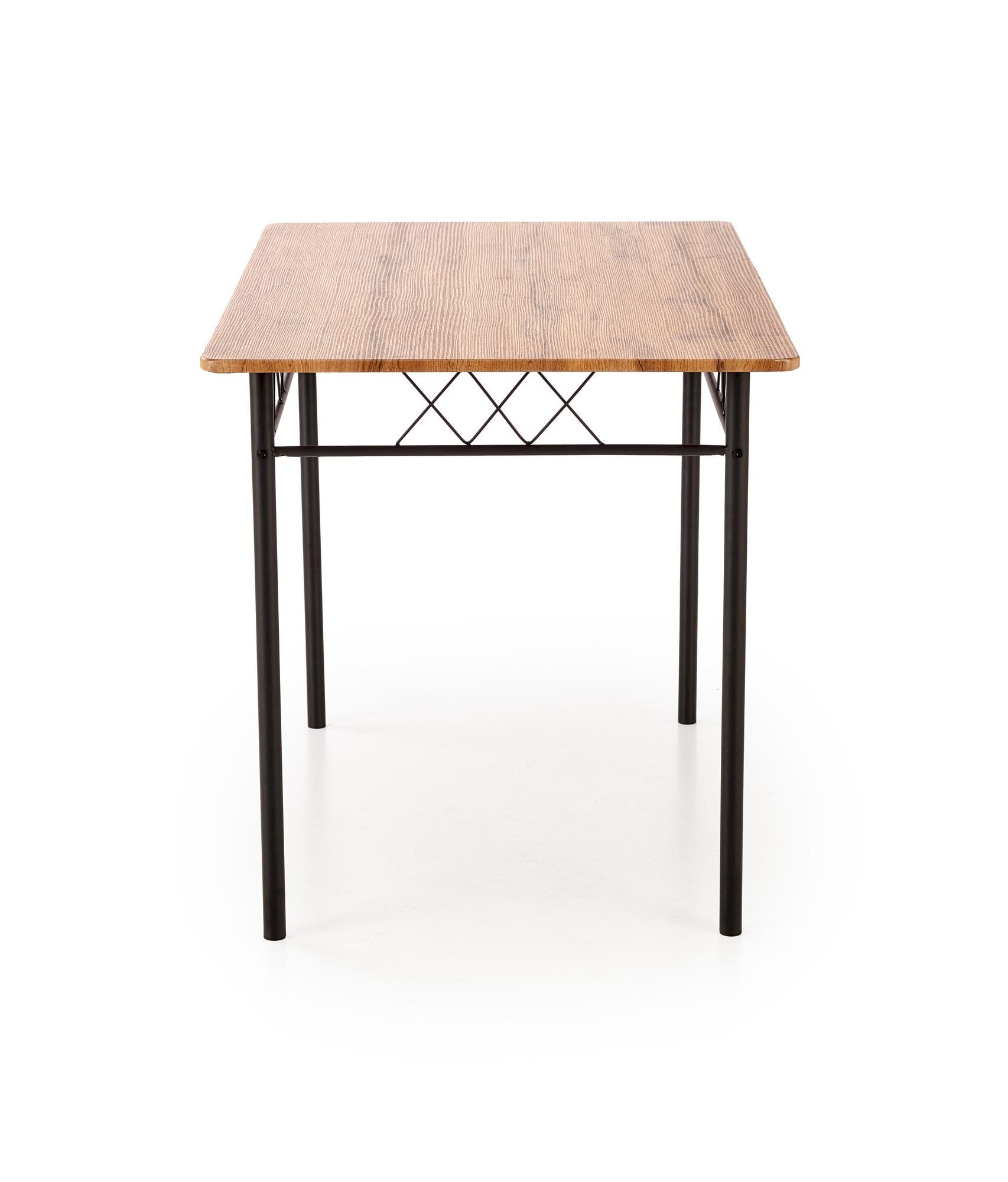 FAUST 3 zestaw stół + 4 krzesła dąb naturalny / czarny (1p=1kpl)