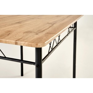 FAUST 3 zestaw stół + 4 krzesła dąb naturalny / czarny (1p=1kpl)