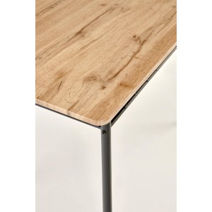 FAUST 3 zestaw stół + 4 krzesła dąb naturalny / czarny (1p=1kpl)