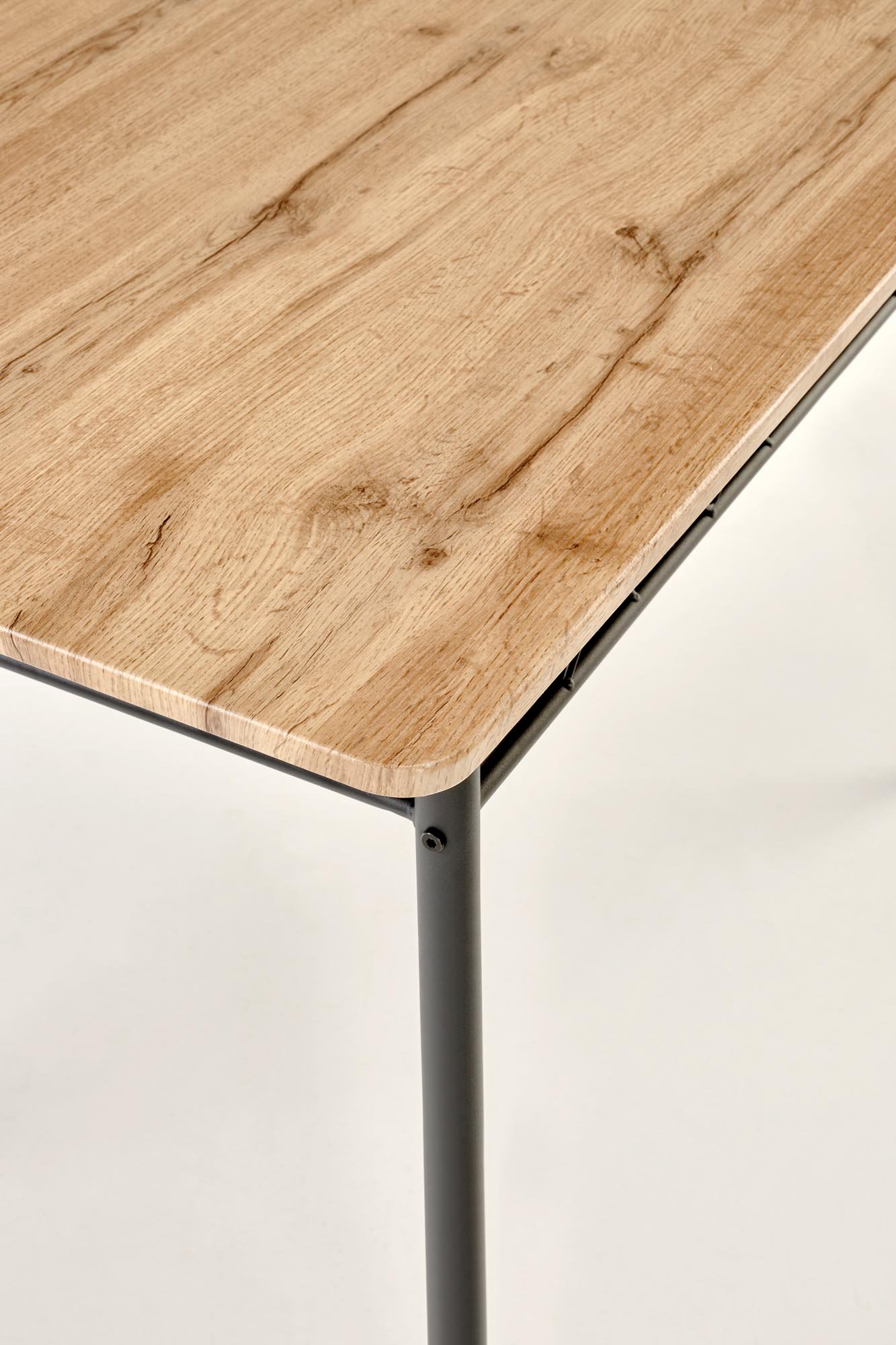 FAUST 3 zestaw stół + 4 krzesła dąb naturalny / czarny (1p=1kpl)