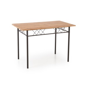 FAUST 3 zestaw stół + 4 krzesła dąb naturalny / czarny (1p=1kpl)