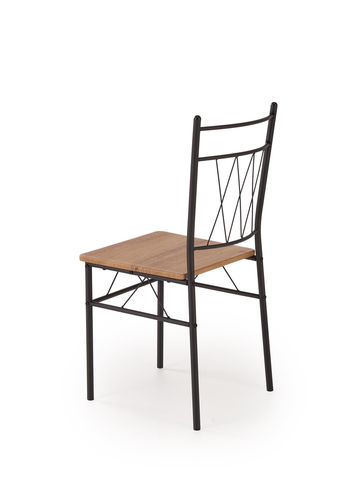 FAUST 3 zestaw stół + 4 krzesła dąb naturalny / czarny (1p=1kpl)