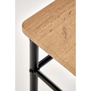 FAUST 3 zestaw stół + 4 krzesła dąb naturalny / czarny (1p=1kpl)