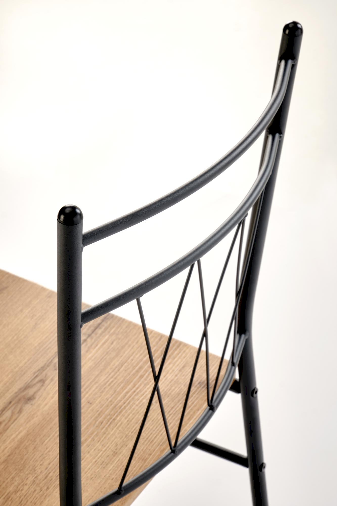 FAUST 3 zestaw stół + 4 krzesła dąb naturalny / czarny (1p=1kpl)