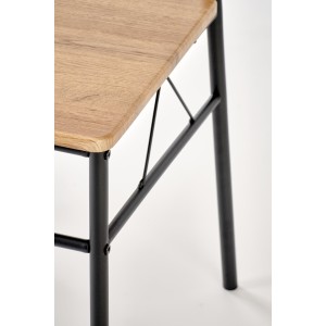 FAUST 3 zestaw stół + 4 krzesła dąb naturalny / czarny (1p=1kpl)