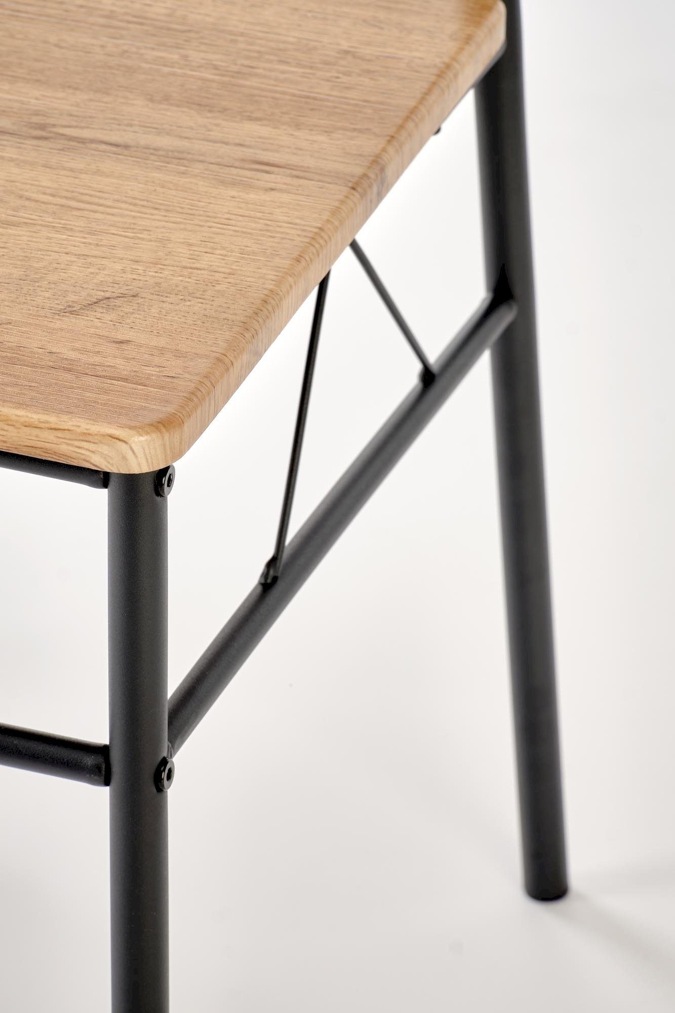 FAUST 3 zestaw stół + 4 krzesła dąb naturalny / czarny (1p=1kpl)