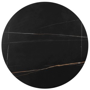 FATIMA zestaw 2 ław, czarny marmur / złoty