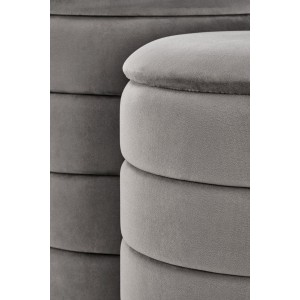 PACHO zestaw 2 puf, popielaty (1p=1set)