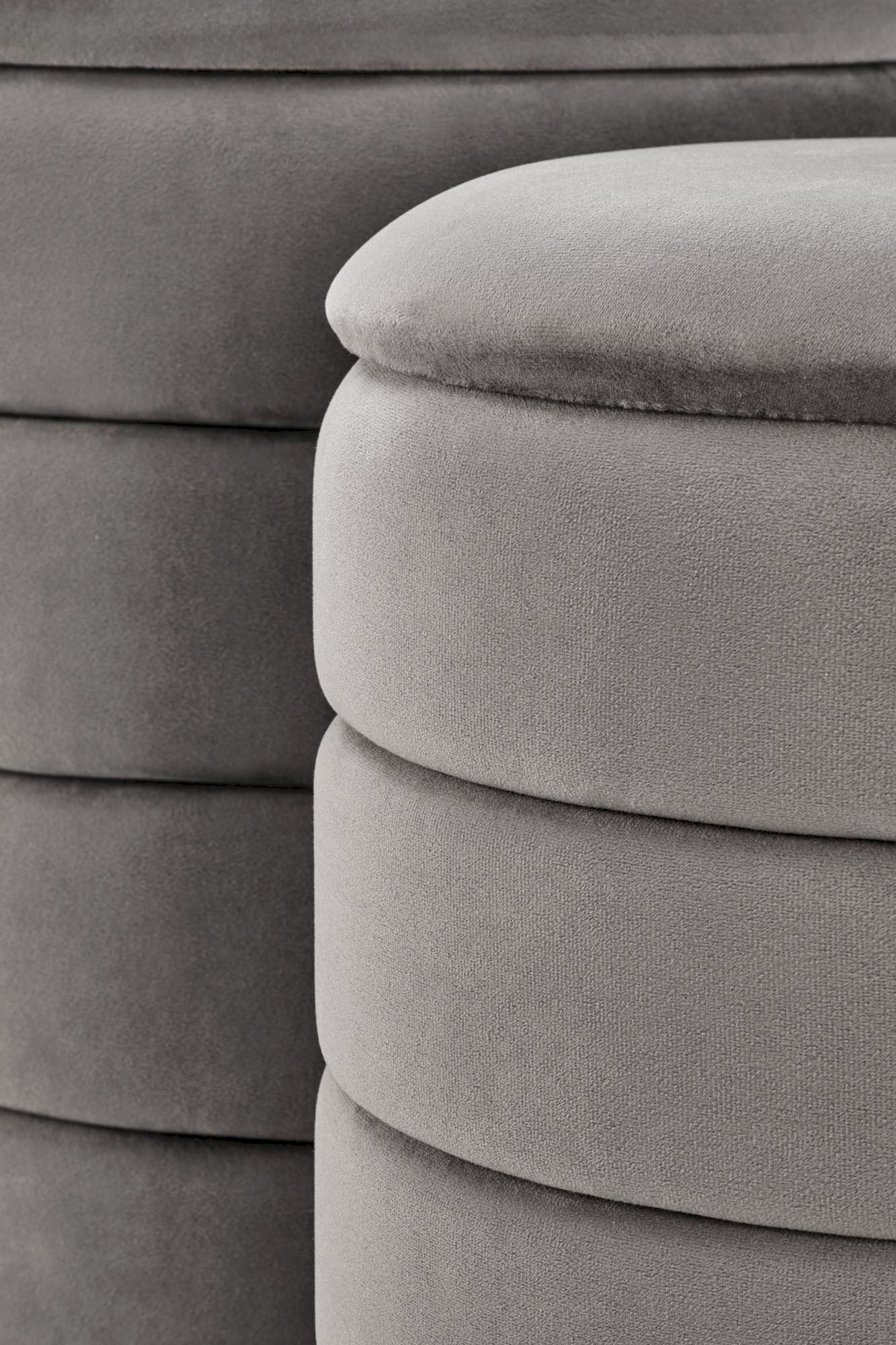 PACHO zestaw 2 puf, popielaty (1p=1set)