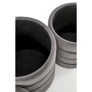 PACHO zestaw 2 puf, popielaty (1p=1set)