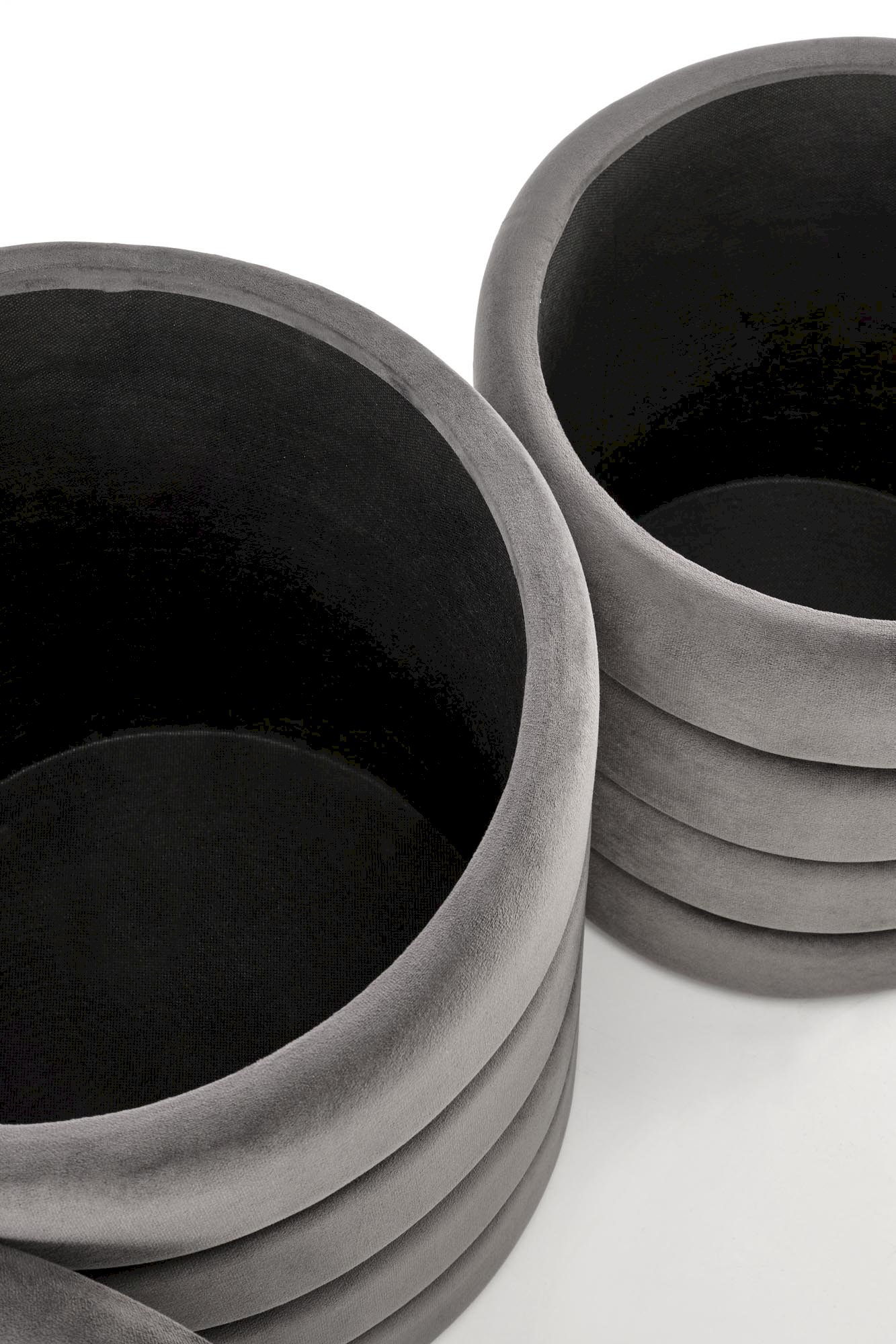 PACHO zestaw 2 puf, popielaty (1p=1set)