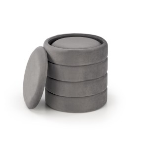 PACHO zestaw 2 puf, popielaty (1p=1set)