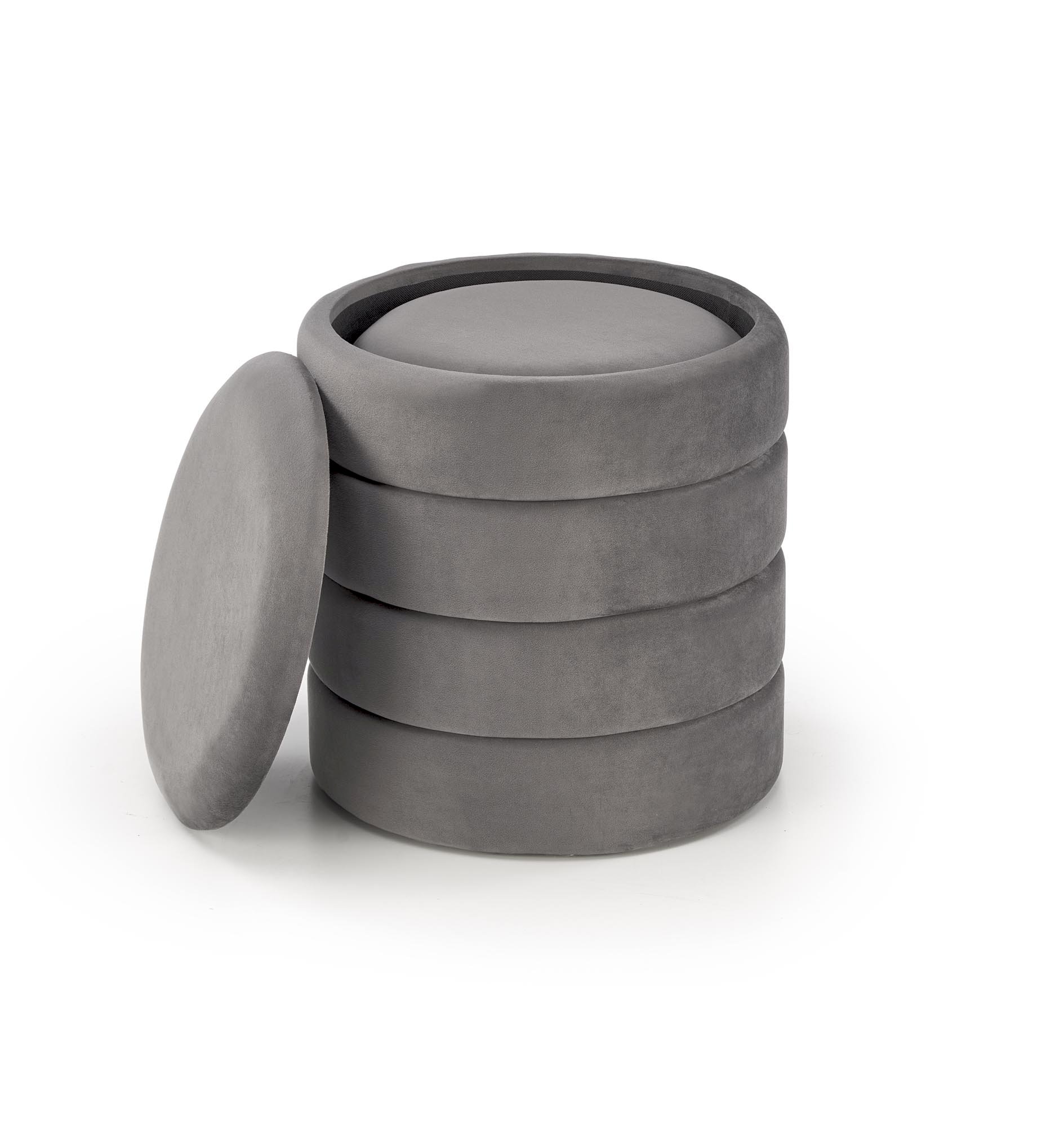 PACHO zestaw 2 puf, popielaty (1p=1set)