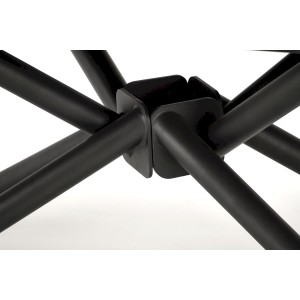 VITORINO stół rozkładany, blat - czarny marmur, nogi - czarny