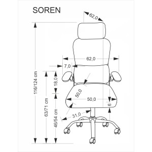 SOREN fotel gabinetowy czarny