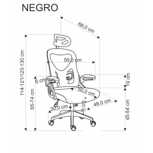 NEGRO fotel gabinetowy czarny