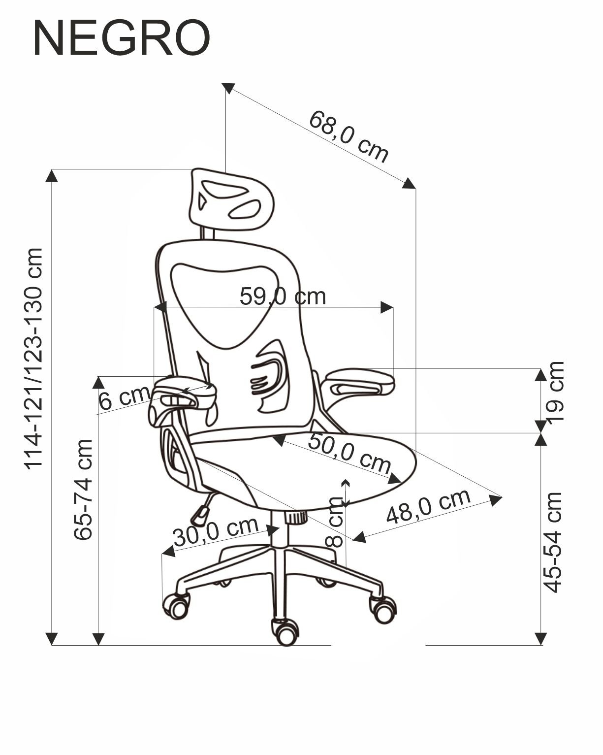 NEGRO fotel gabinetowy czarny