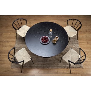 GINTER stół okrągły, czarny