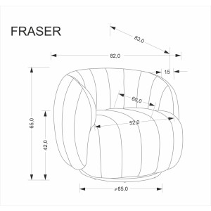 FRASER fotel wypoczynkowy kremowy