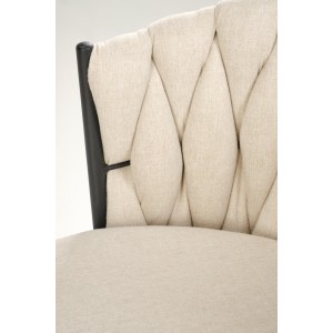 H125 hoker, nogi - czarny, siedzisko - beżowy