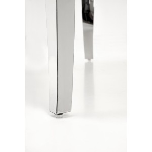 REGINALD stół okrągły blat - biały marmur, nogi - srebrny