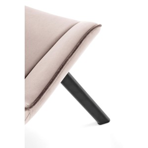 K520 krzesło nogi - czarne, siedzisko - beżowy