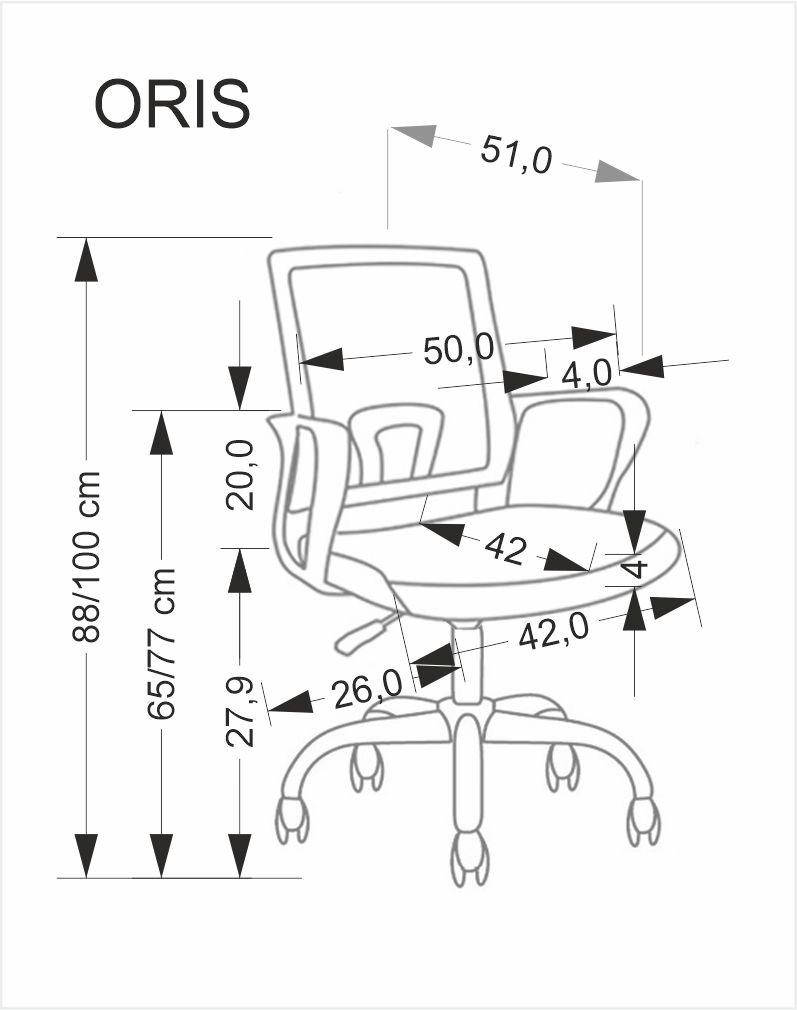 ORIS fotel obrotowy, wielokolorowy