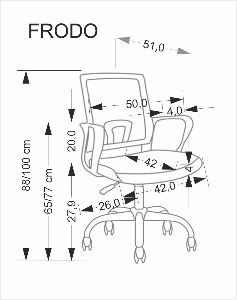 FRODO fotel młodzieżowy jasny różowy