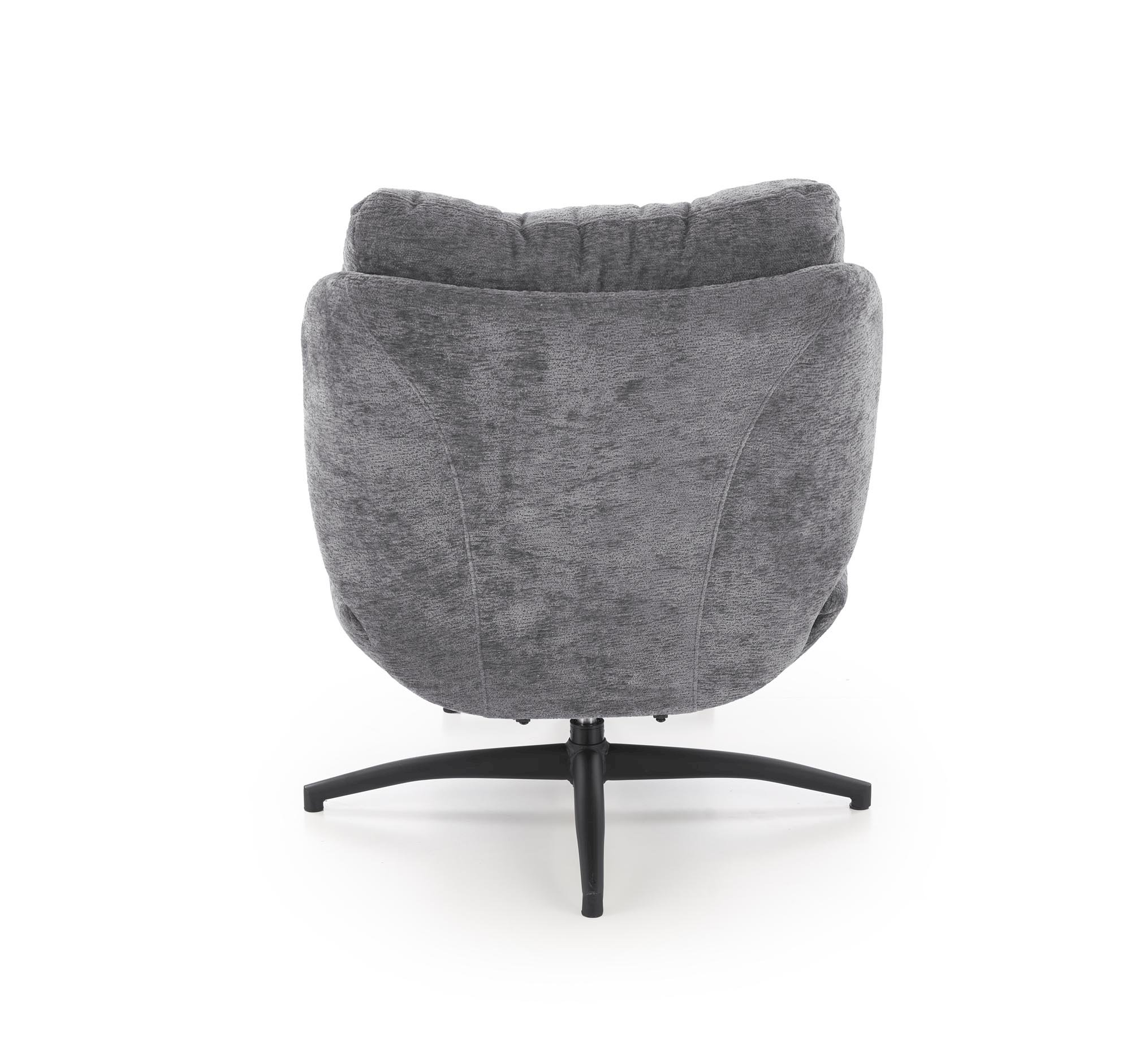 PESTO fotel z podnóżkiem / funkcja kołyski, popielaty