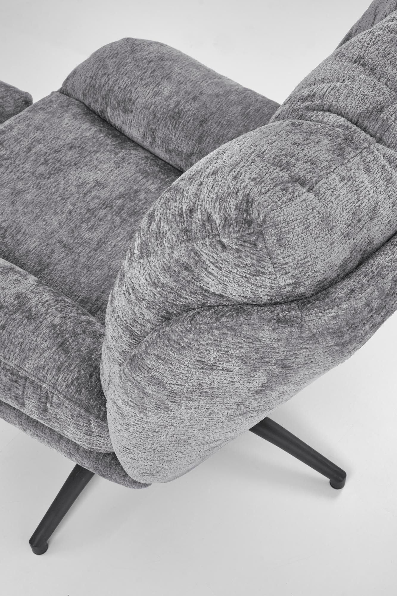 PESTO fotel z podnóżkiem / funkcja kołyski, popielaty